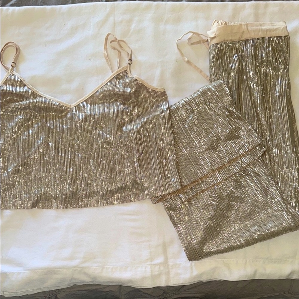 Victoria's Secret Metallic Pajama Set Intimates